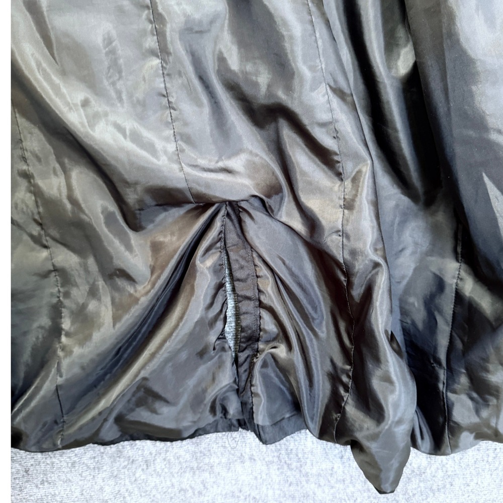 INC International Concepts Womens XL Black Ruched Sleeve Trench Coat Jacket - Picture 7 of 16
